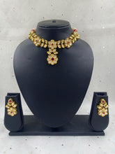 Traditional Golden Kundan Necklace Set For Weddings By Gehna Shop Choker Necklace Set
